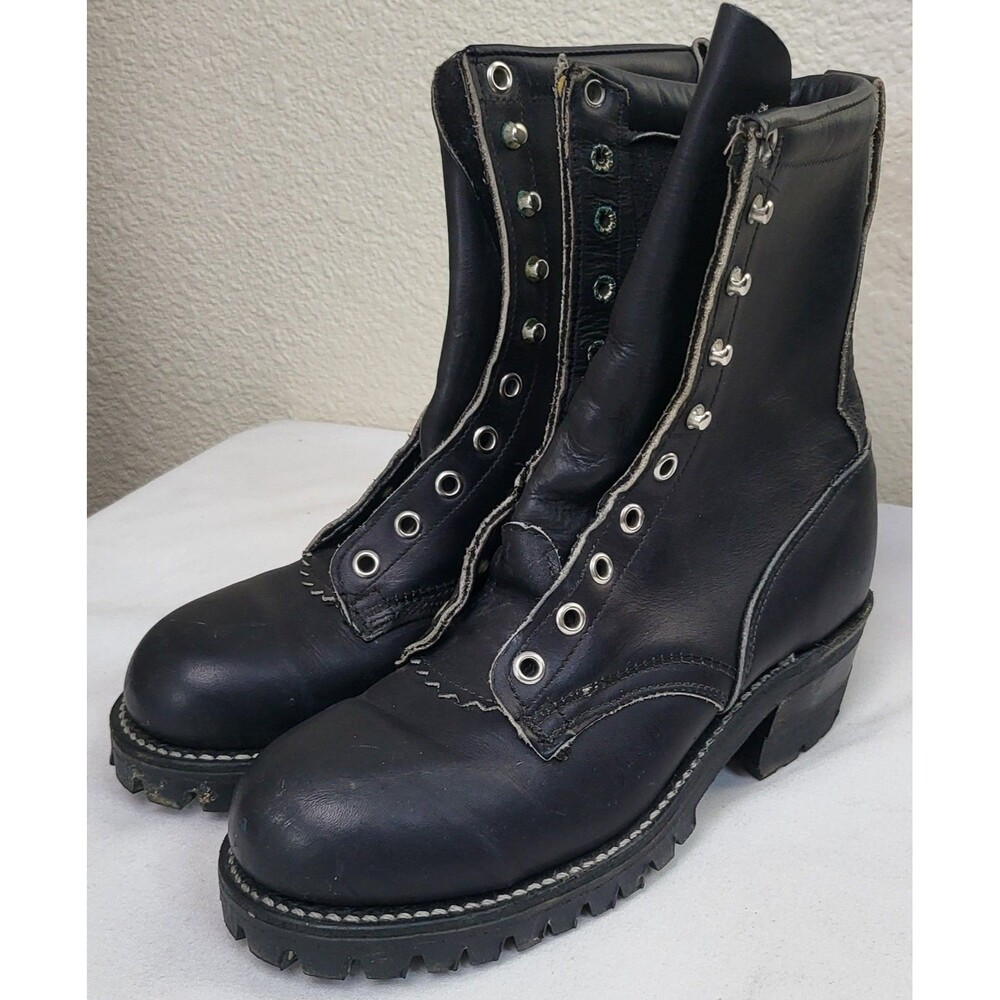 Unbranded USAS Z41.1-1967/75 Lace up Mens Steel Toe Logger Work Boots Sz 5B NWOT